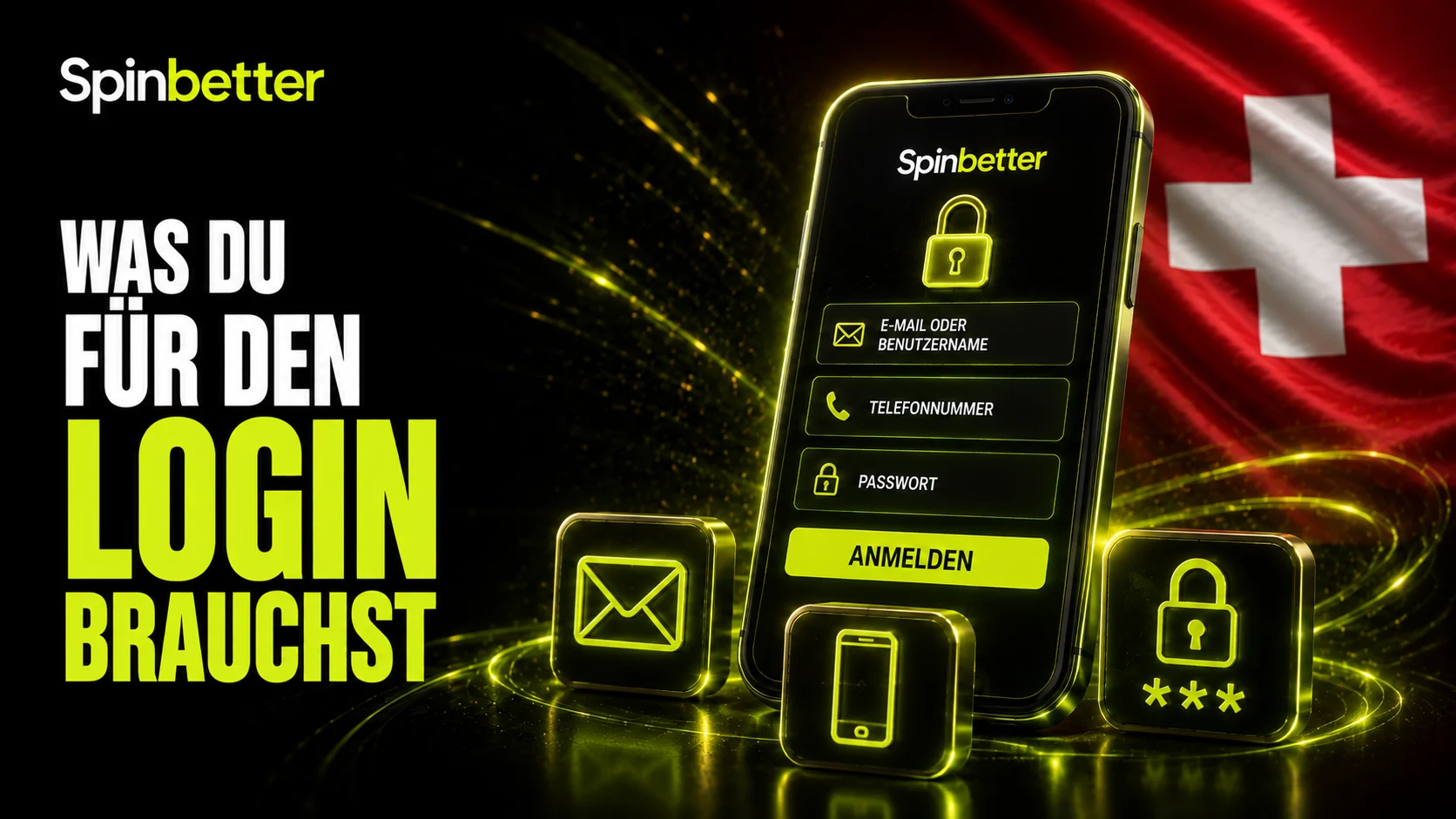 Anmeldedaten für den SpinBetter Login: E-Mail oder Telefonnummer und Passwort