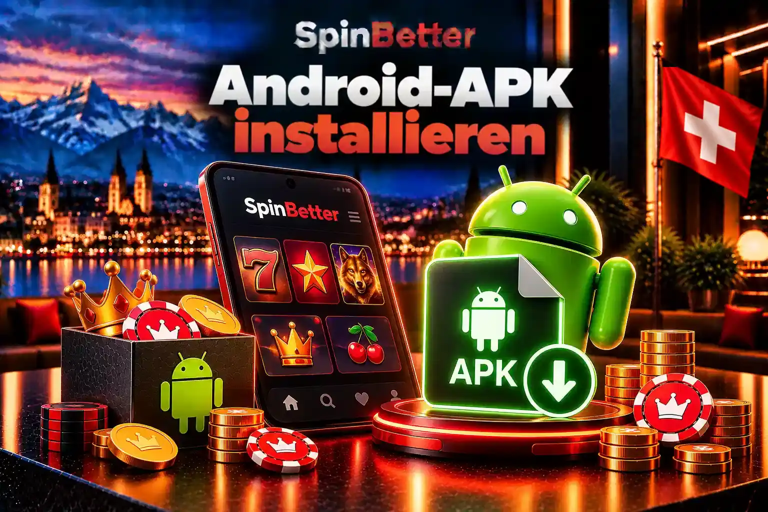 Android-Installation der SpinBetter apk: Datei laden, Quelle erlauben und installieren