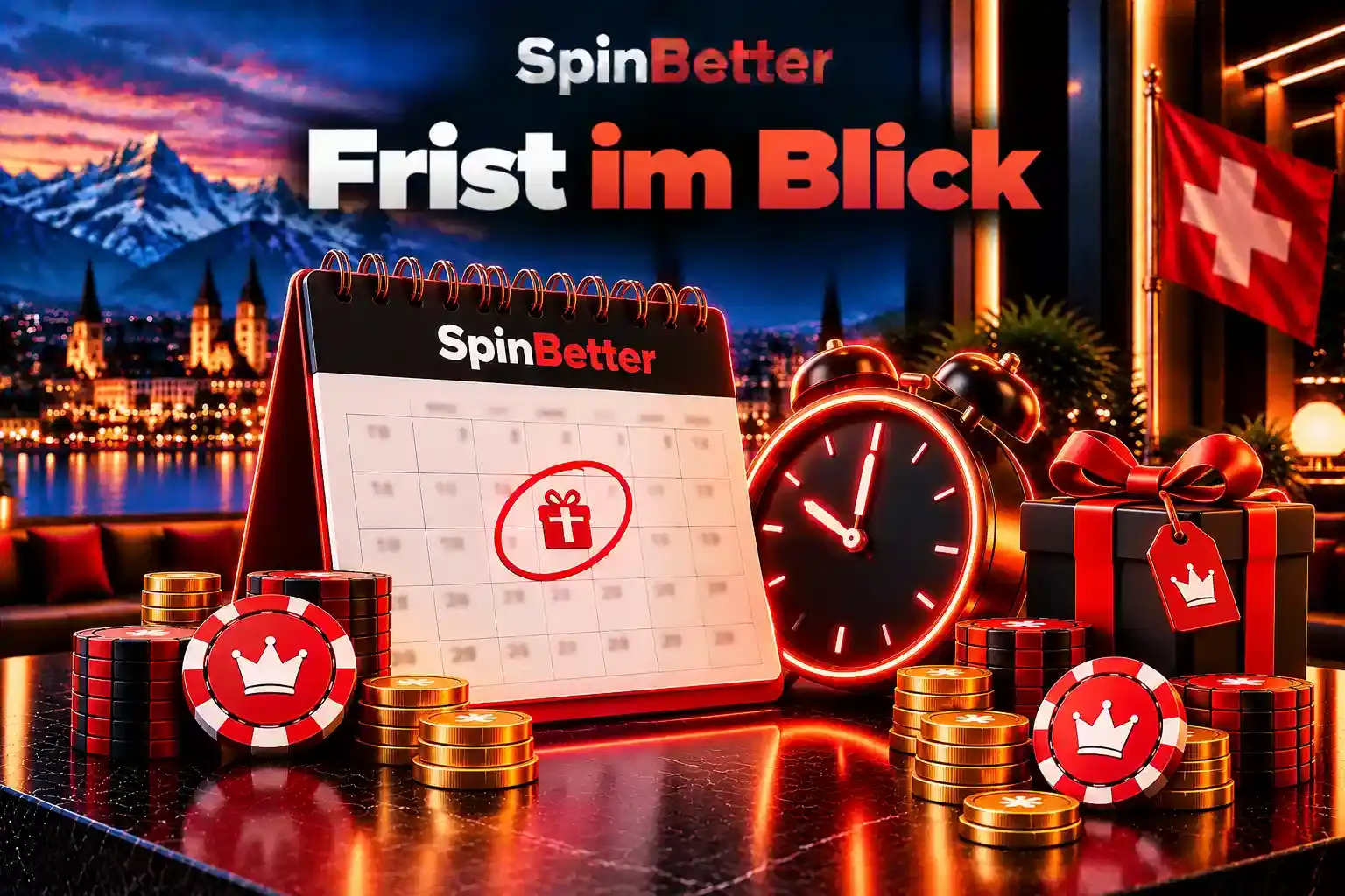 Frist und Umsatzbedingungen beim SpinBetter Bonus im Kalender