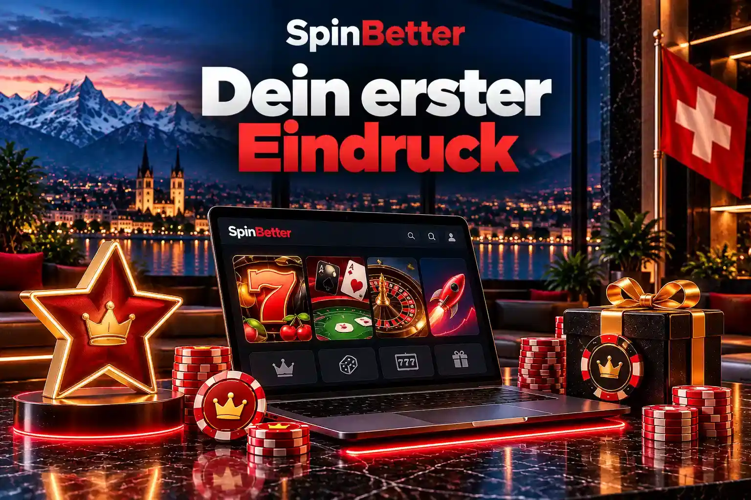 Der erste Eindruck vom SpinBetter Casino: Lobby mit Slots, Live-Tischen und Bonusbereich